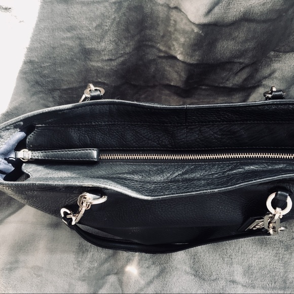 Coach Black and Silver leather Tote Bag - Picture 6 of 8